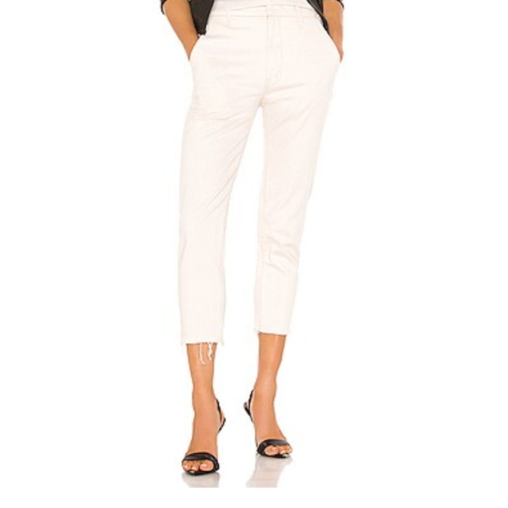 MOTHER SUPERIOR The Shaker Prep Fray Skinny Jeans Act Natural Neutral 26